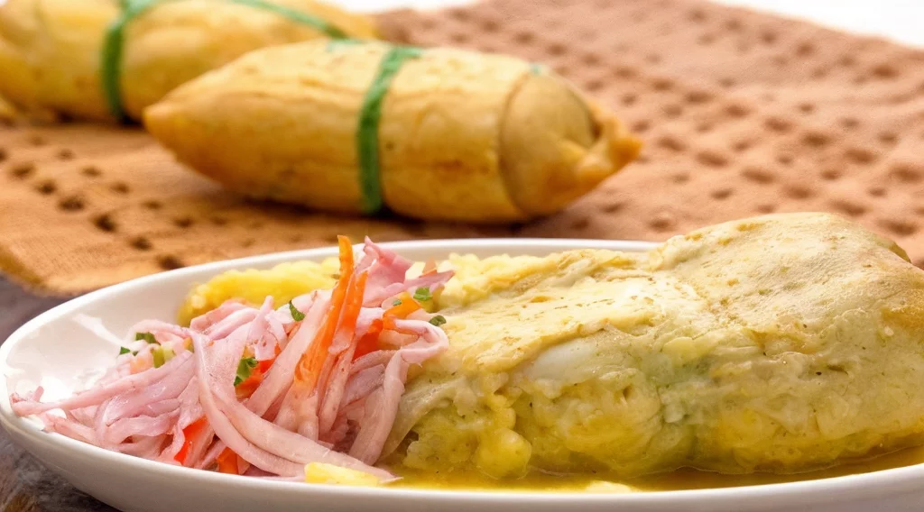 Tamalitos Verdes Peruanos Auténticos Recién Preparados Tamalitos verdes chiclayanos tradicionales con relleno de pollo, envueltos en pancas de choclo